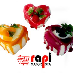 Adorno Esponja Cupcake Corazon c/ Iman K3 (h)