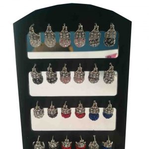 Pack x12  Pares de Aritos Acero Redondos c/ Brillo (h)