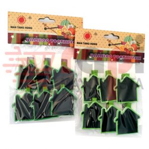 Pack x6 Mini Pizarras Casitas c/ Broche 024F5(h)