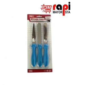 Set De 3 Espátulas Repostería Acero Inoxidable Profecional(h)