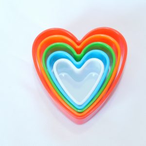 Cortantes x5 en forma de corazón (hl)