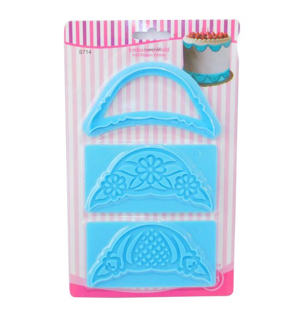 Cortantes x3 arqueados para pastel S714 (hl)