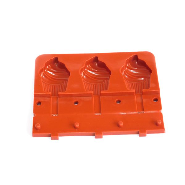 Molde de silicona para paletas de halado en forma de cupcake (hl)