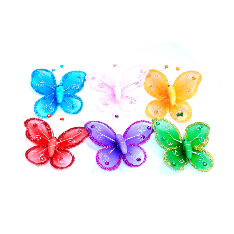 Mariposas decorativas de tela con imanes x 1(hl) – Rapi Mayorista