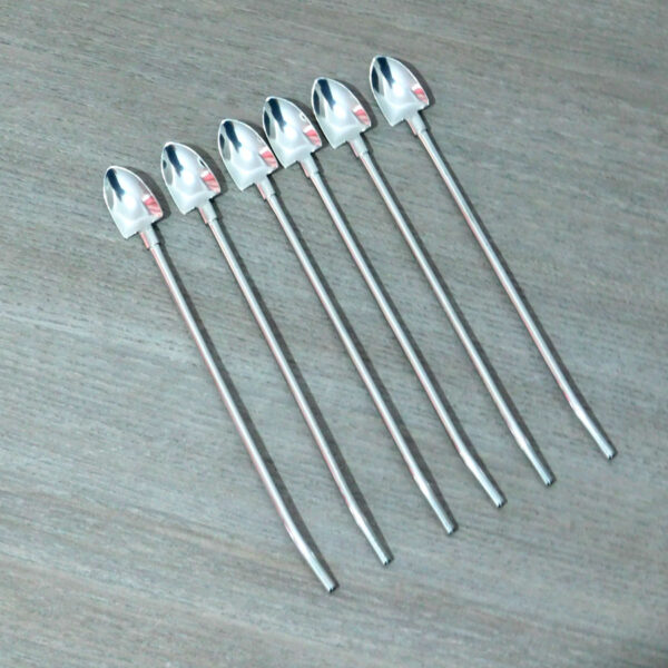 Set x6 sorbetes acero Inox Reutilizable metal (hl)