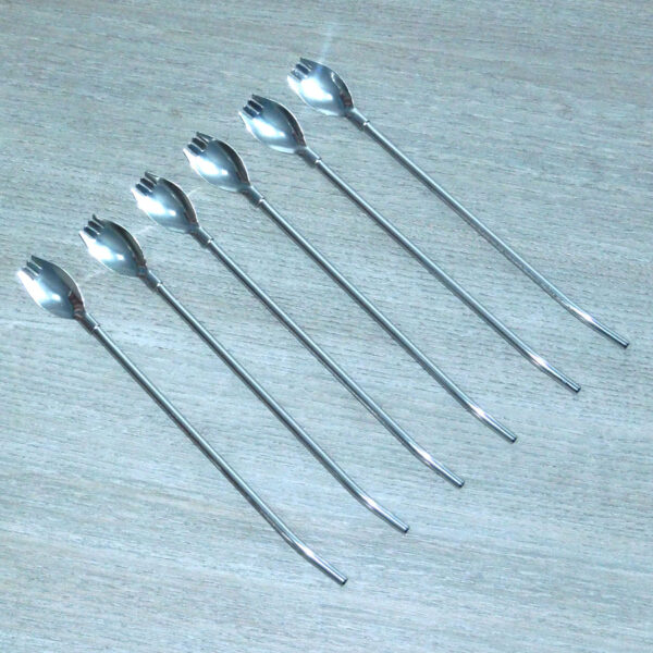 Set x6 sorbetes acero Inox Reutilizable metal (hl)