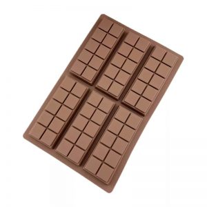 Molde de silicona forma tableta de chocolate a cuadrille (hl)