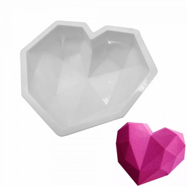 Molde de silicona modelo corazón diamante (hl)