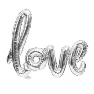 Globo modelo "love" plateado (hl)