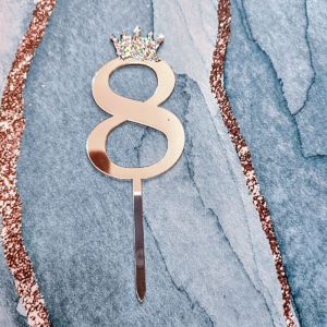 Numero "8" para torta plateado (HL)