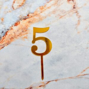 Numero “5” para torta dorado (HL)