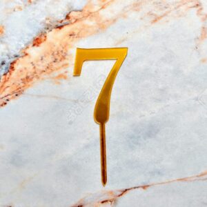 Numero “7” para torta dorado (HL)