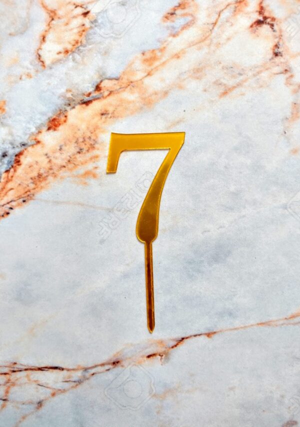 Numero “7” para torta dorado (HL)