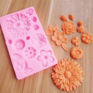 Puntilla de silicona modelo flores grandes G35-38K7 (HL)