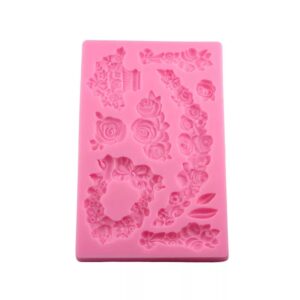 Puntilla de silicona modelo rosas y ramos (HL) 003V4