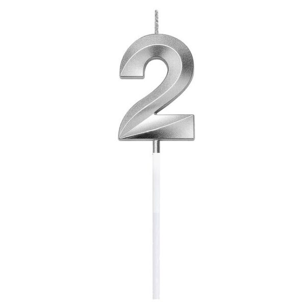 Vela para torta "2" Color no a elección