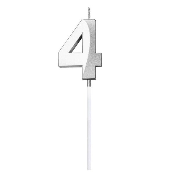 Vela para torta "4" Color no a elección