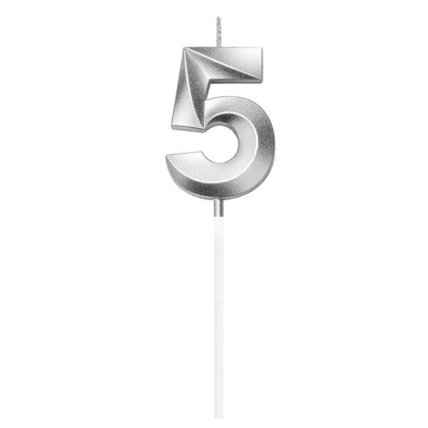 Vela para torta "5" Color no a elección