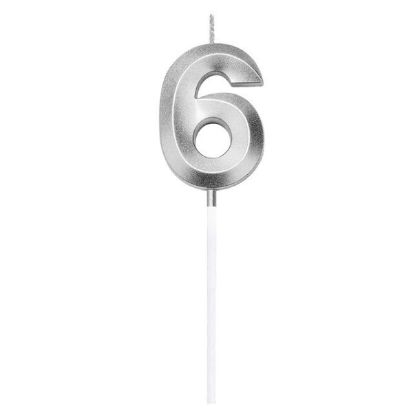 Vela para torta "6" Color no a elección