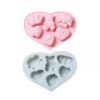 Molde de silicona oso y corazon - Imagen 2