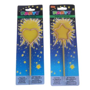 Decoración de pastel en forma de corazón y estrella