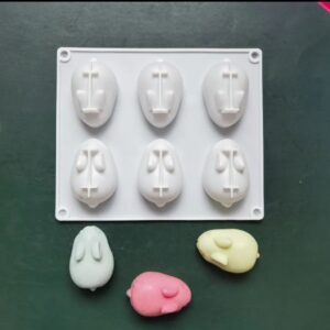 Molde de Silicona x 6 Conejitos