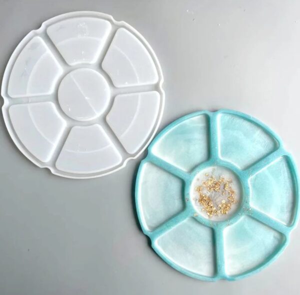 Molde de Silicona p/ Resina con Divisiones G57-006X7