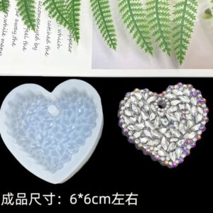 Molde de Silicona p/ Resina Corazón  G57-005W10