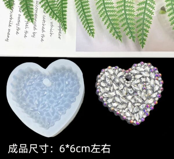 Molde de Silicona p/ Resina Corazón  G57-005W10