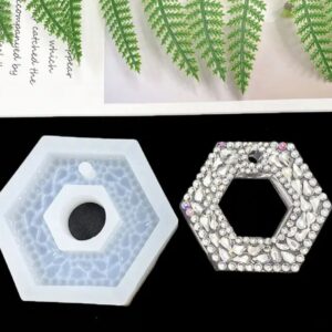 Molde de Silicona p/ Resina Hexagono G57-006B5
