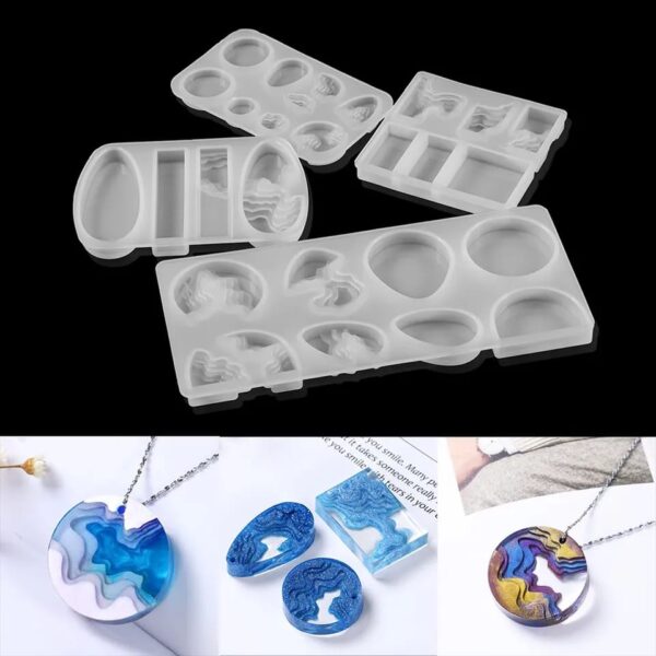 Molde de Silicona p/Resina Diferenes Formas 001J10