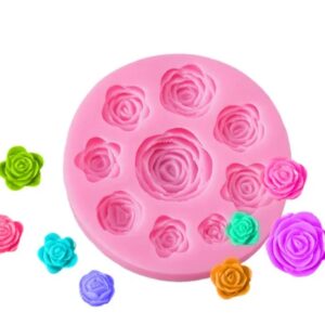 Puntilla de silicona de Rosas x9 G68-001A10