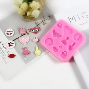 Puntilla de Silicona Corazon ,Bolso , Pinta uñas , Beso , Vestidos 022Q3