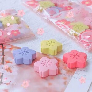 Paquete de gomas pequeñas en forma de flor x4 3733