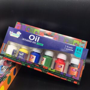 Set de pinturas acrilicas Oil + pincel V.03.43