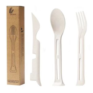Set Cuchillo , Tenedor y Cuchara de Plástico G84-012A5