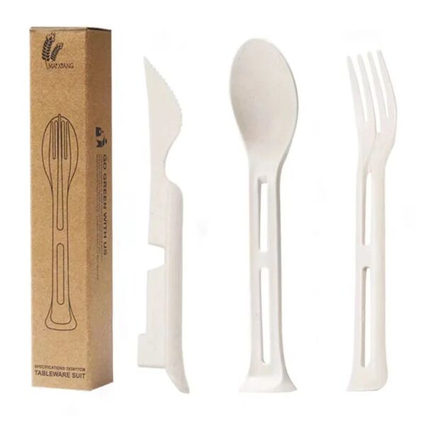 Set Cuchillo , Tenedor y Cuchara de Plástico G84-012A5