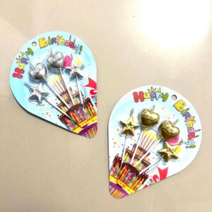 Pack x 4 Velas de Cumpleaños Corazon y Estrella 1033