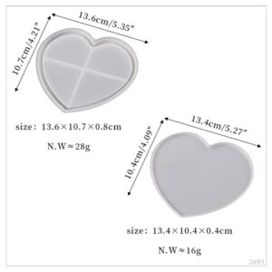 Molde de Silicona p/ Resina Corazón G91-030B5