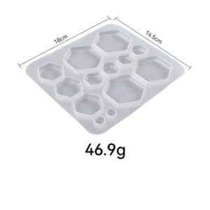 Molde de Silicona p/ Resina Hexagonos G91-026D5