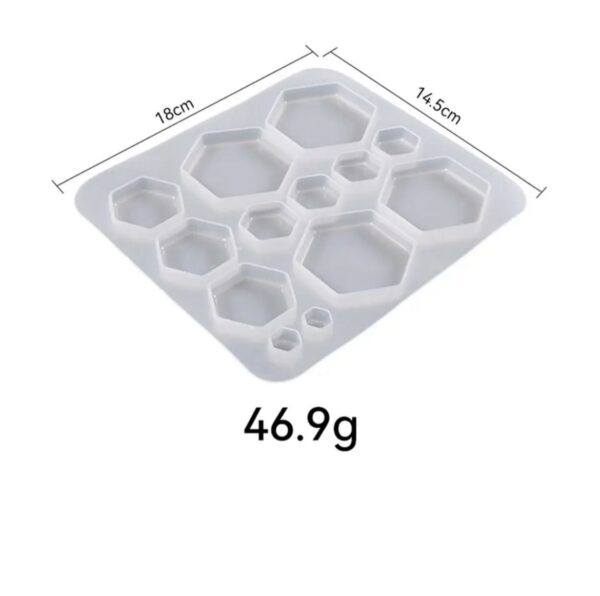 Molde de Silicona p/ Resina Hexagonos G91-026D5