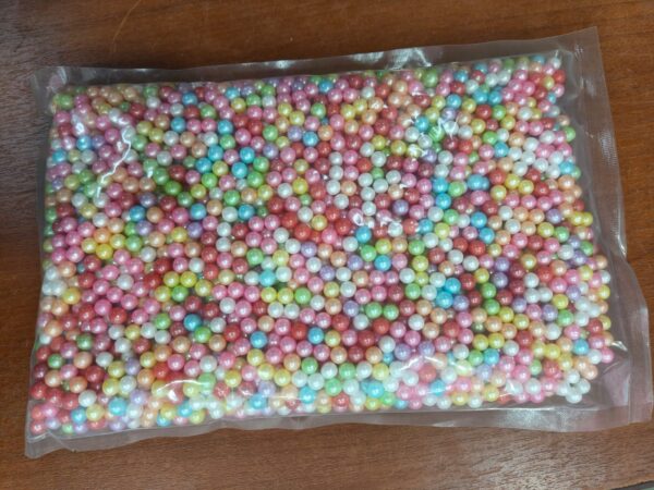 PERLAS COMESTIBLE MULTICOLOR PAQUETE 1KG N. 6MM