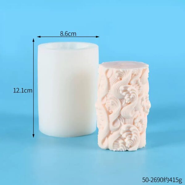 MOLDE SILICONA TUBO P/ VELA H25-001I10