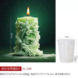 MOLDE SILICONA TUBO P/ VELA H25-001K7