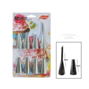 SET 8 PICOS LARGOS ACERO