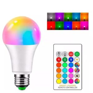 FOCO LAMPARA LED MULTICOLOR c/CONTROL REMOTO (14A30)