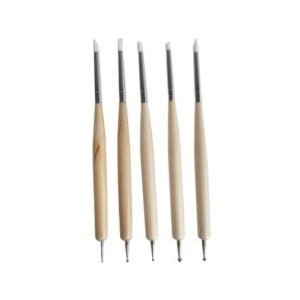 SET 5 PINCELES DE SILICONA CON BOLILLOS G28-027C2