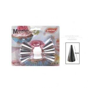 SET 6 PICOS ACERO + ACOPLE MARIPOSA