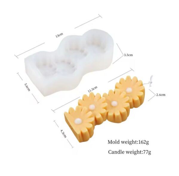 Molde de Silicona p/ VELA FLOR  H28-023D8