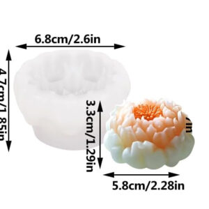 Molde de Silicona p/ VELA  Flor  H28-024G8